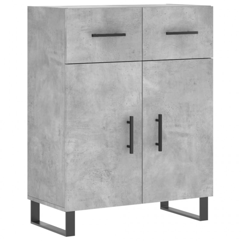 Witrynka, szarość betonu 69,5x34x180 cm materiał drewnopochodny