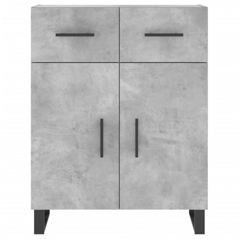 Witrynka, szarość betonu 69,5x34x180 cm materiał drewnopochodny