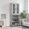 Witrynka, szarość betonu 69,5x34x180 cm materiał drewnopochodny