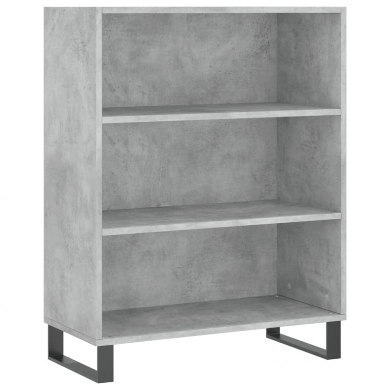 Witrynka, szarość betonu 69,5x34x180 cm materiał drewnopochodny