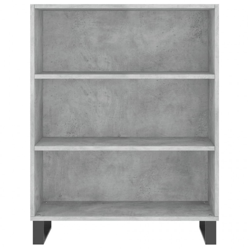 Witrynka, szarość betonu 69,5x34x180 cm materiał drewnopochodny