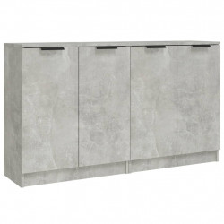 Szafki 2 szt., szary beton 60x30x70 cm, materiał drewnopochodny