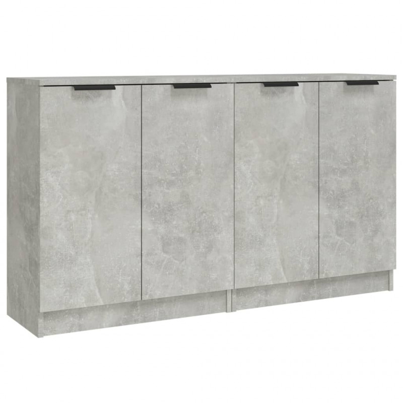 Szafki 2 szt., szary beton 60x30x70 cm, materiał drewnopochodny