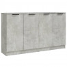Szafki 2 szt., szary beton 60x30x70 cm, materiał drewnopochodny