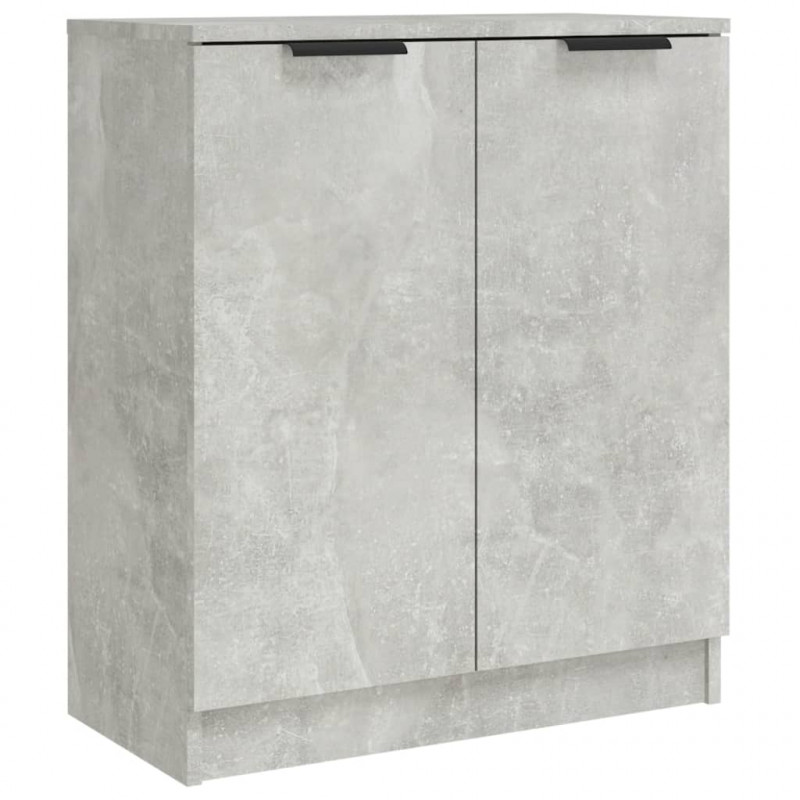 Szafki 2 szt., szary beton 60x30x70 cm, materiał drewnopochodny