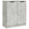 Szafki 2 szt., szary beton 60x30x70 cm, materiał drewnopochodny