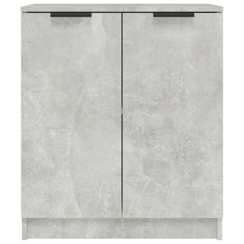 Szafki 2 szt., szary beton 60x30x70 cm, materiał drewnopochodny