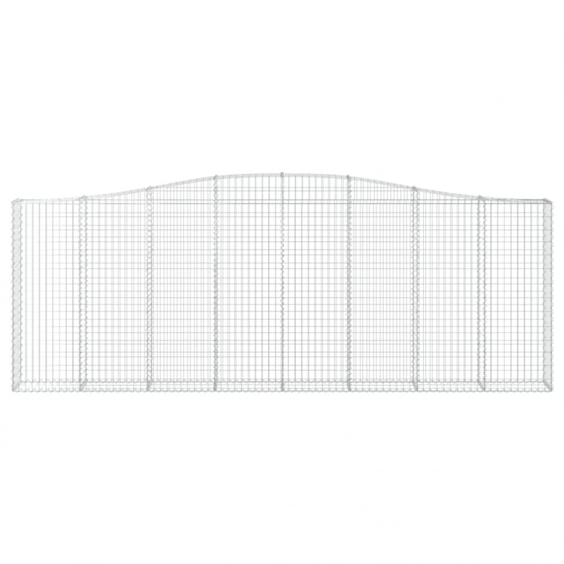 Kosze gabionowe, 2 szt, 400x30x140/160 cm, galwanizowane żelazo