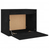 Szafki pod TV, 3 szt., czarne, lite drewno sosnowe