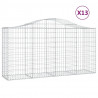 Kosze gabionowe, 13 szt, 200x50x100/120cm, galwanizowane żelazo