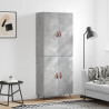 Witrynka, szarość betonu 69,5x34x180 cm materiał drewnopochodny