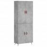 Witrynka, szarość betonu 69,5x34x180 cm materiał drewnopochodny