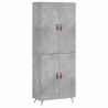 Witrynka, szarość betonu 69,5x34x180 cm materiał drewnopochodny