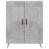 Witrynka, szarość betonu 69,5x34x180 cm materiał drewnopochodny