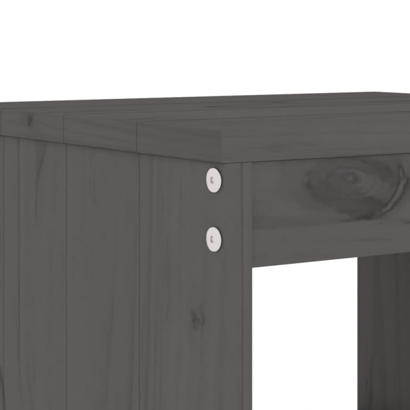 5-cz. zestaw mebli barowych do ogrodu, szary, drewno sosnowe