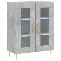 Witrynka, szarość betonu 69,5x34x180 cm materiał drewnopochodny