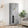 Witrynka, szarość betonu 69,5x34x180 cm materiał drewnopochodny