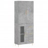 Witrynka, szarość betonu 69,5x34x180 cm materiał drewnopochodny