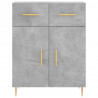 Witrynka, szarość betonu 69,5x34x180 cm materiał drewnopochodny