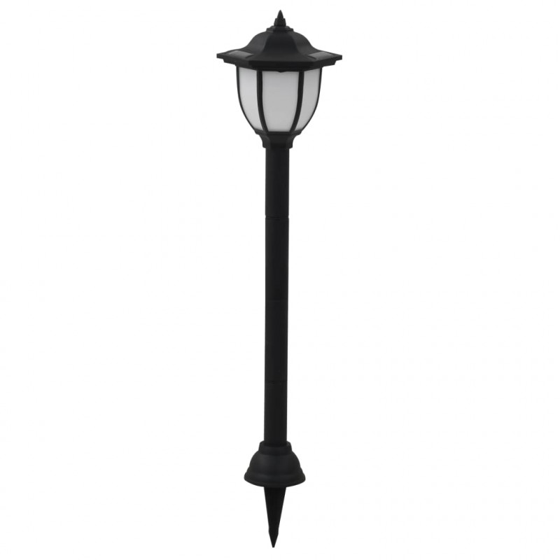 Lampy solarne do ogrodu, 6 szt., LED, czarne