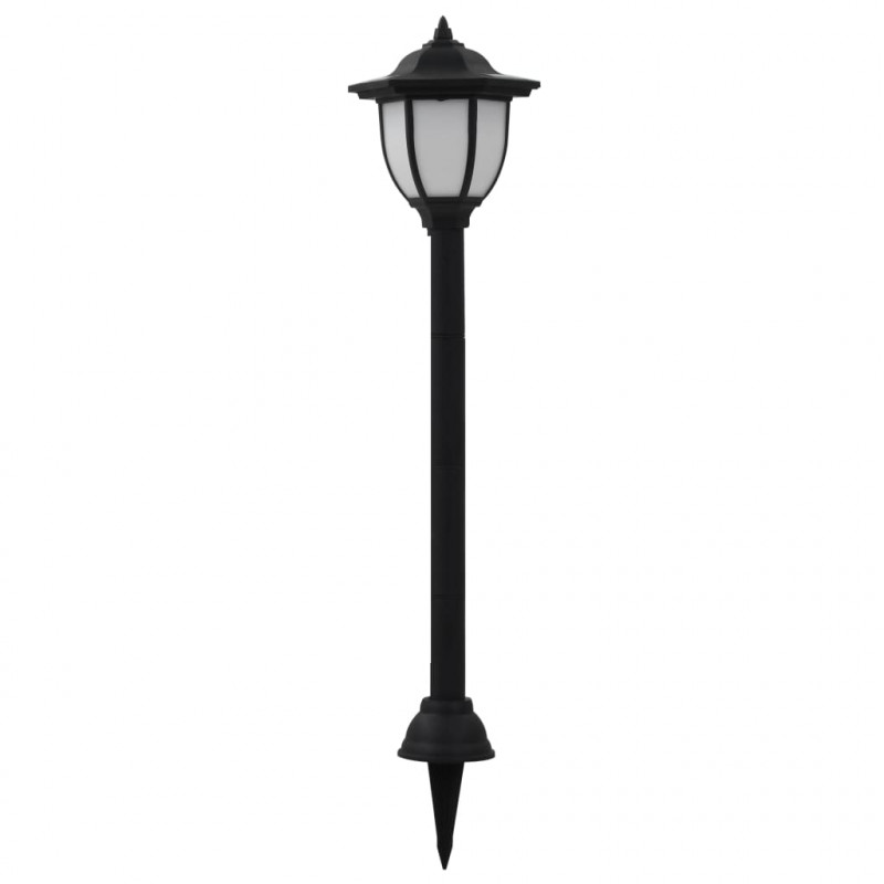 Lampy solarne do ogrodu, 6 szt., LED, czarne