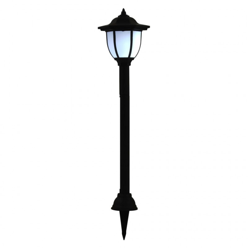 Lampy solarne do ogrodu, 6 szt., LED, czarne