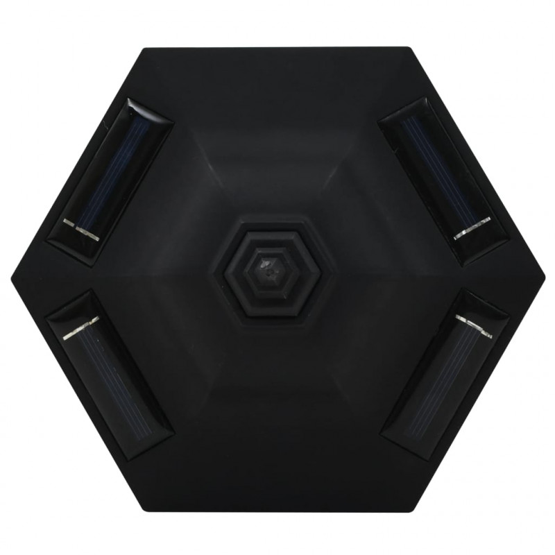 Lampy solarne do ogrodu, 6 szt., LED, czarne