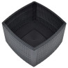 Stolik boczny, antracytowy, 54x54x36,5 cm, plastikowy