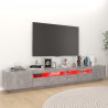 Szafka pod TV z oświetleniem LED, szarość betonu, 260x35x40 cm