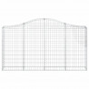Kosze gabionowe, 10 szt, 200x30x100/120cm, galwanizowane żelazo