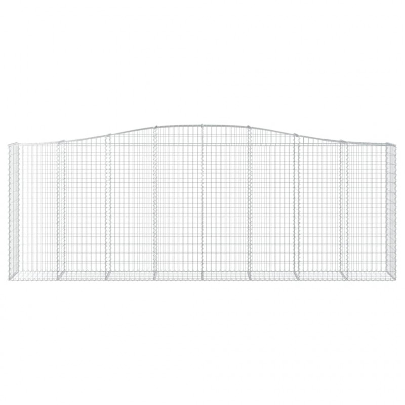Kosze gabionowe, 3 szt, 400x50x140/160 cm, galwanizowane żelazo