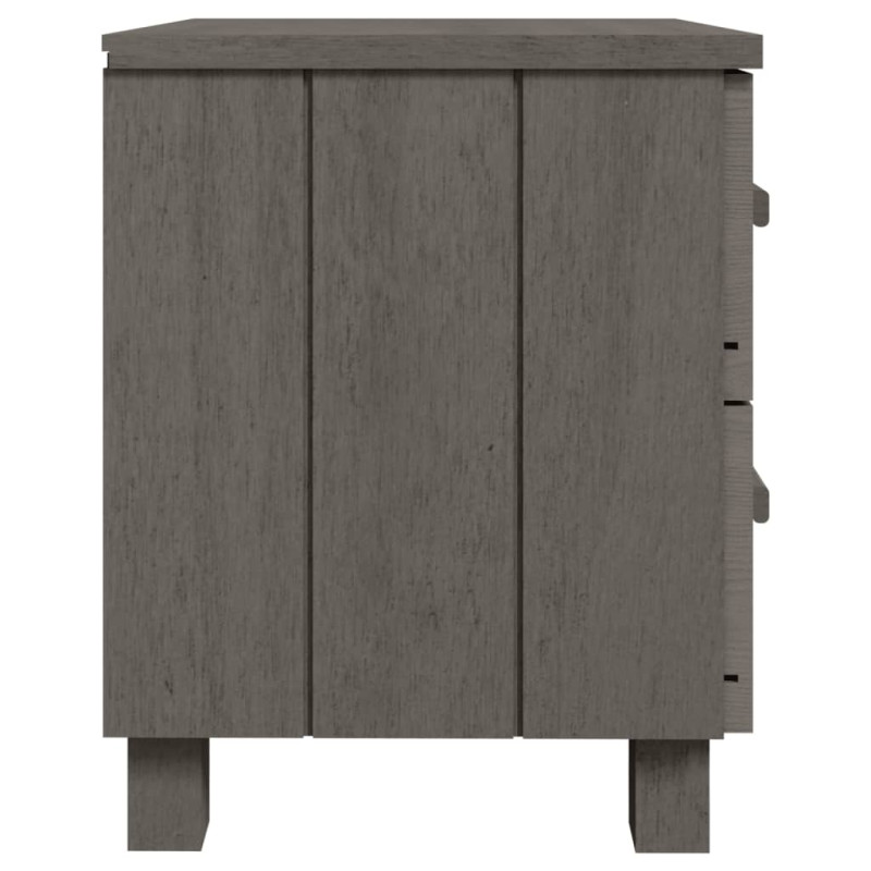 Szafki nocne HAMAR, 2 szt., jasnoszare, 40x35x44,5 cm, sosnowe