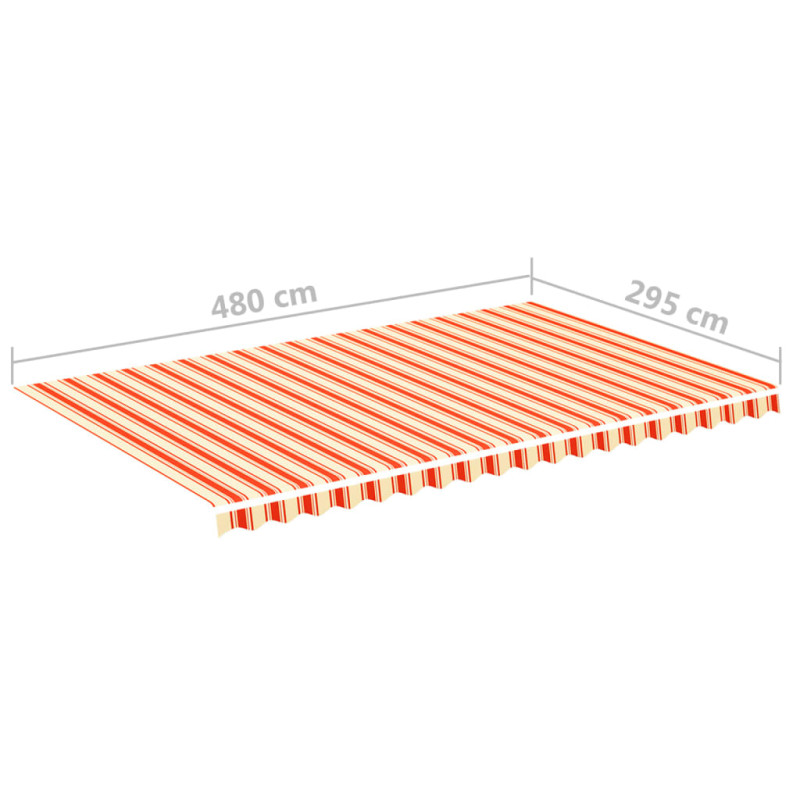 Zapasowa tkanina na markizę, żółto-pomarańczowa, 5x3 m