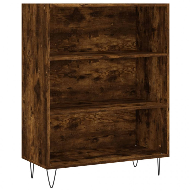 Regał, przydymiony dąb 69,5x32,5x180 cm materiał drewnopochodny