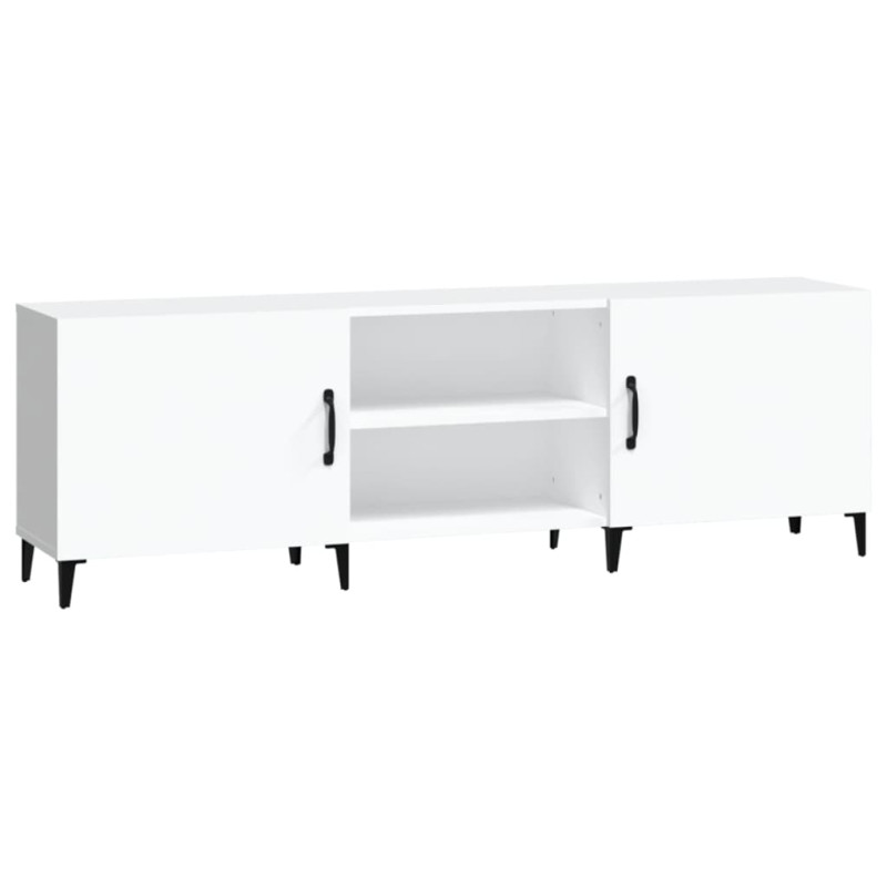 Szafka pod TV, biała, 150x30x50 cm, materiał drewnopochodny