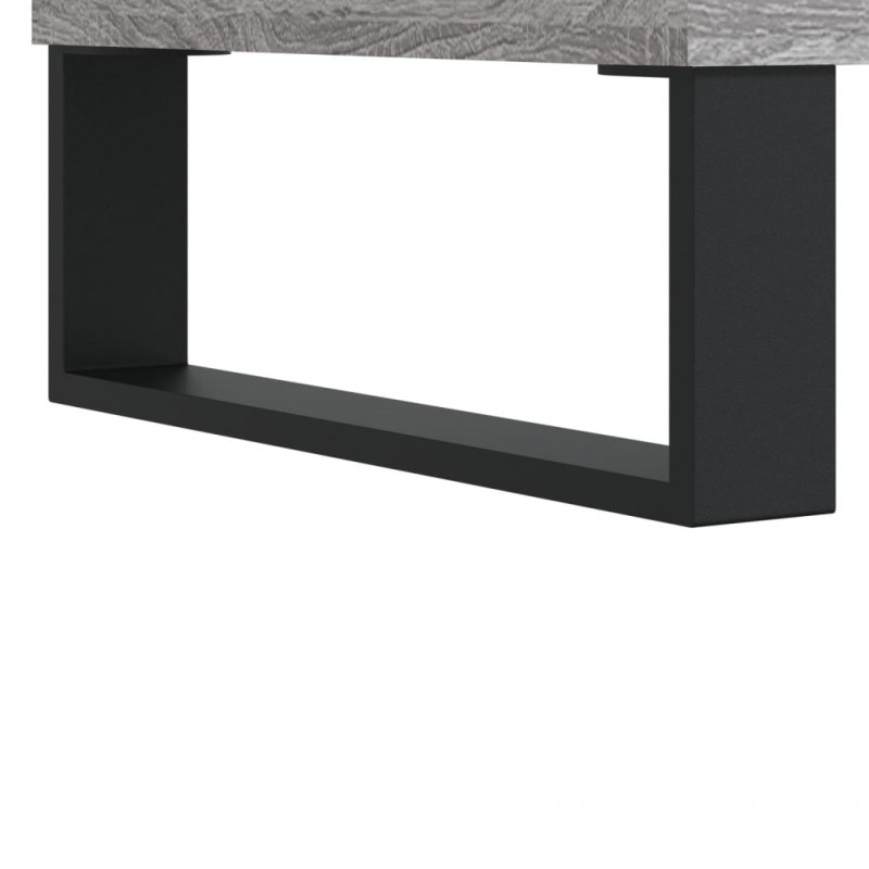 Regał szary dąb sonoma 69,5x32,5x180 cm materiał drewnopochodny