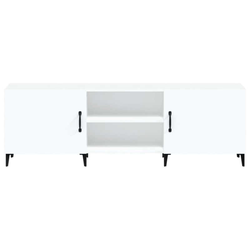 Szafka pod TV, biała, 150x30x50 cm, materiał drewnopochodny