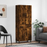 Witrynka przydymiony dąb 69,5x34x180 cm materiał drewnopochodny