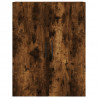 Witrynka przydymiony dąb 69,5x34x180 cm materiał drewnopochodny