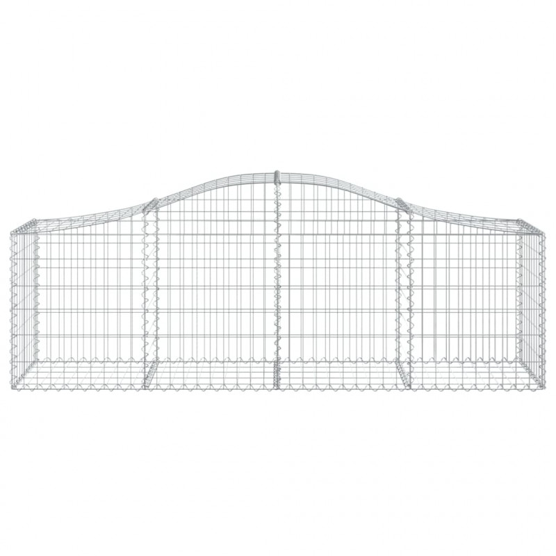 Kosze gabionowe, 9 szt, 200x50x60/80 cm, galwanizowane żelazo