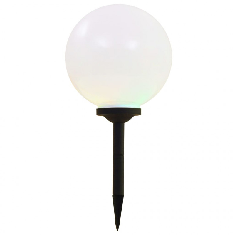 Lampy solarne do ogrodu, 4 szt., LED, kuliste, 30 cm, RGB