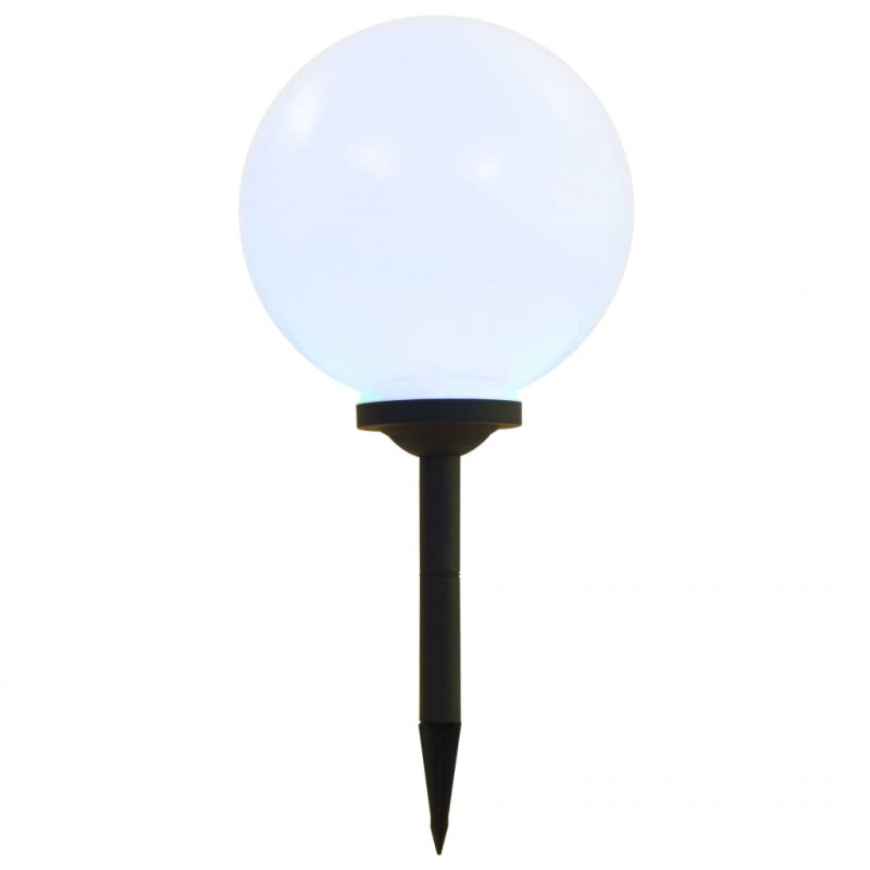 Lampy solarne do ogrodu, 4 szt., LED, kuliste, 30 cm, RGB