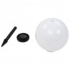 Lampy solarne do ogrodu, 4 szt., LED, kuliste, 30 cm, RGB