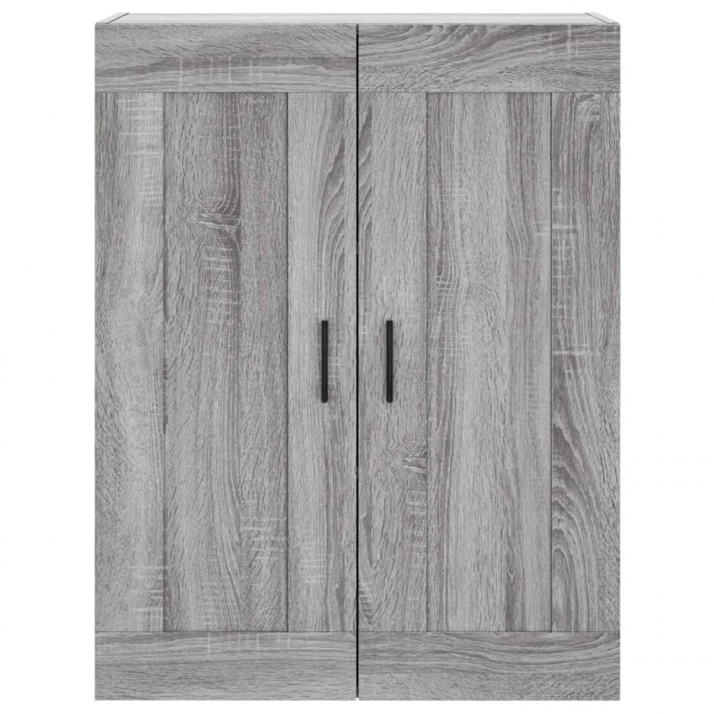 Witrynka szary dąb sonoma 69,5x34x180cm materiał drewnopochodny