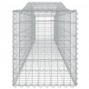 Kosze gabionowe, 8 szt, 400x50x60/80 cm, galwanizowane żelazo