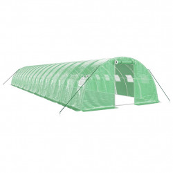 Szklarnia ze stalową ramą, zielona, 64 m², 16x4x2 m