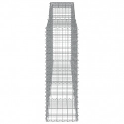 Kosze gabionowe, 2 szt, 400x50x140/160 cm, galwanizowane żelazo