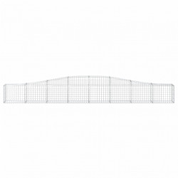 Kosze gabionowe, 4 szt, 400x30x40/60 cm, galwanizowane żelazo
