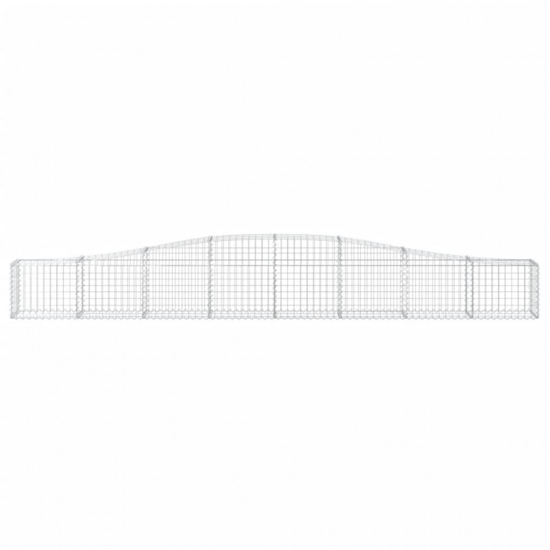 Kosze gabionowe, 4 szt, 400x30x40/60 cm, galwanizowane żelazo