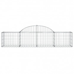 Kosze gabionowe, 4 szt, 200x50x40/60 cm, galwanizowane żelazo